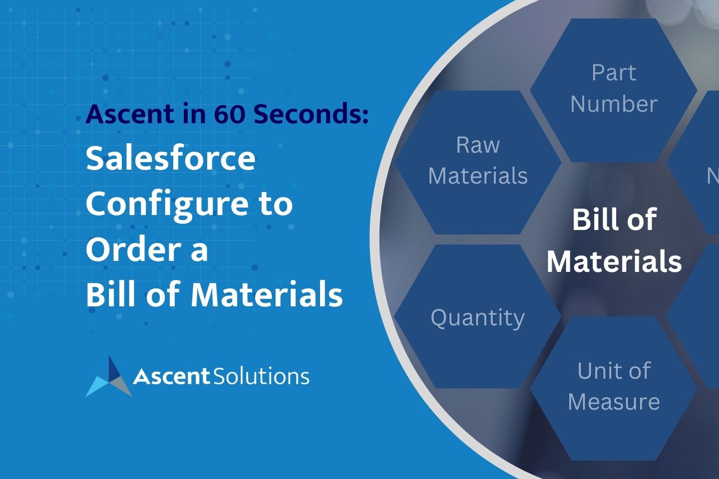Ascent in 60 Seconds Salesforce Configure to Order a Bill of Materials