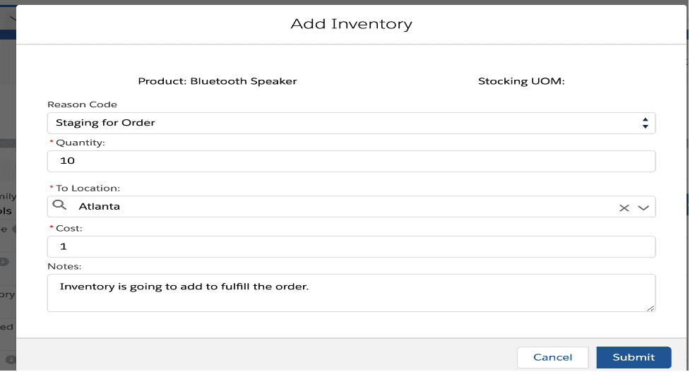 Add inventory